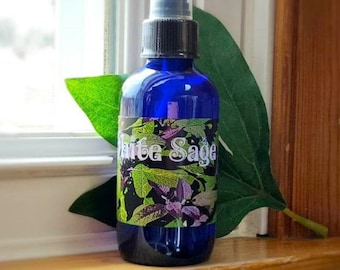 White Sage Spray Aura Mist~ Cleanse Clear Purify Protect Dispel Negativity Bless Protect Housewarming Gift