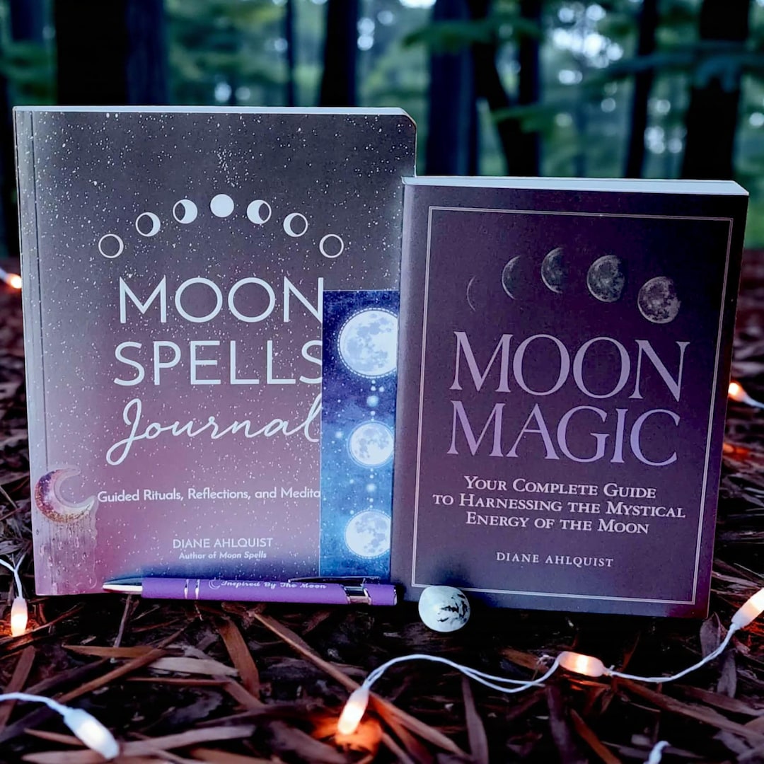 Moon Spell Books Set of Two - Magic & Spells Journal +bonuses Moon ...