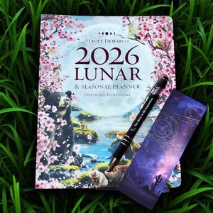 Lunar Seasonal Diary 2026 + Bonuses Astrology Planner Wheel of the Year Calendar Stacey DeMarco +Unique Moon Inspiration Pen & Moon Bookmark