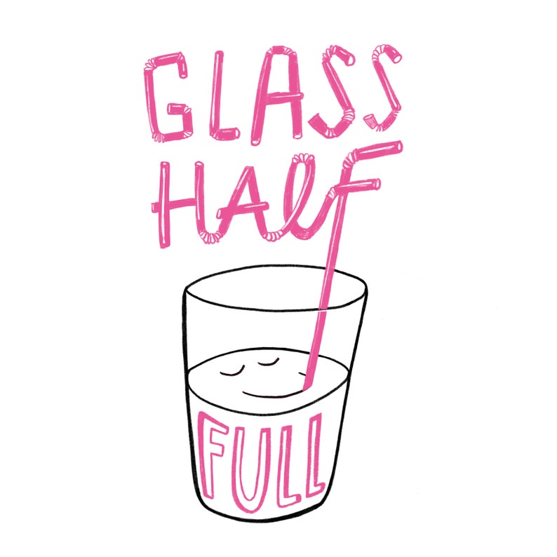 Glass Half Full Tshirt Etsy