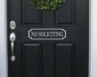 No Soliciting Decal: Weatherproof Vinyl Sticker for Home or Business