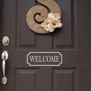 Welcome Door Decal | Front Door Decor | Front Porch Decor - Etsy