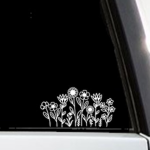 Wildflower Decal –Boho Sticker- Wildflower bundle -Nature-Inspired Sticker for Home, Laptop, Water Bottle, or More