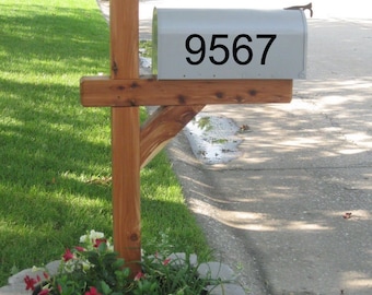 Custom House Number Mailbox Decal: Weatherproof Vinyl Address Stickers