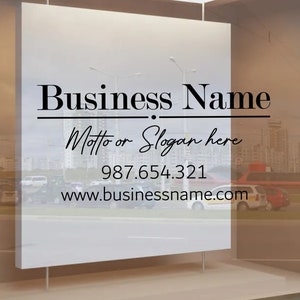 Customizable Storefront Window Sticker, Business Hours, Vinyl Decal for Boutique, Store, Salon, Restaurant, Office, Gym, Food Truck