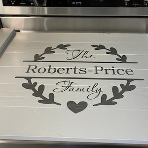 Wreath Monogram Decal | Noodle Board Decal | Wedding Decal |  Last Name Decal | Last Name Initial | Wedding Decals for Signs