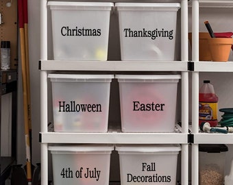 Etiquetas para bolsas de almacenamiento / Etiquetas para almacenamiento en garaje / Almacenamiento organizado / Etiquetas personalizadas / Organización del hogar