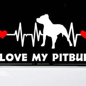 Pitbull Car Decal | Pitbull Decal |  Pitbull Vinyl Decal | Pitbull Laptop Decal |  Pitbull Sticker |  Pitbull Car Sticker | Pitbull love