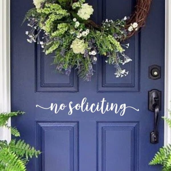No Soliciting sign | No soliciting vinyl decal | door decal | Front door decal | No solicit | No soliciting sticker