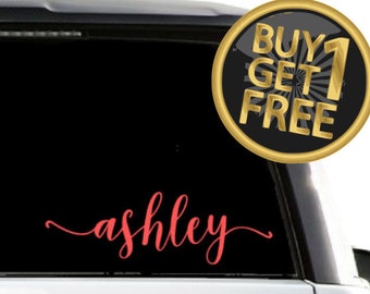 Personalized car decal | buy 1 get 1 Name car decal | decal for women | name decal | laptop decal | custom name decal | Monogram car decal