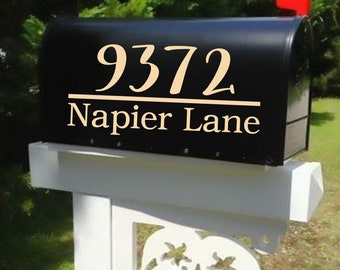 Mailbox Monogram | Mailbox Decal |  Mailbox Numbers | Mailbox decals | Mailbox Sticker | Mailbox Number Decal | Address decal | number decal