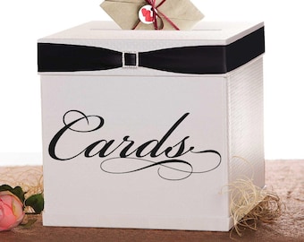 Wedding card box decal | card box decal | wedding decor | table decor | Rustic decal | Vinyl decal wedding | cards wedding decal