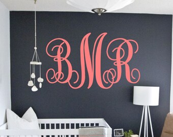 initial wall decal | nursery decor | wall decor | monogram wall decal | nursery wall decal | monogram letter | nursery wall decor