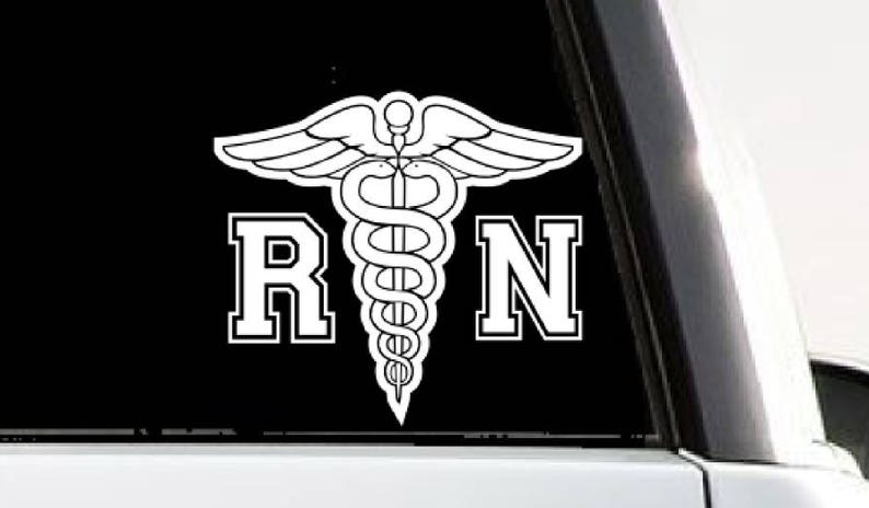 RN car decal nurse car decal Nurse gift Gifts for nurses Nurse car decal Doctor decal Nurse sticker RN Nurse Medical decal image 1