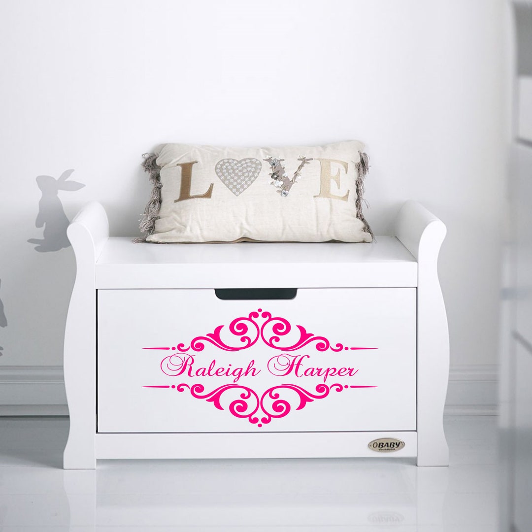 Toy Box Name Decal Nursery Decor Kids Room Decor Toy Box Name Sticker