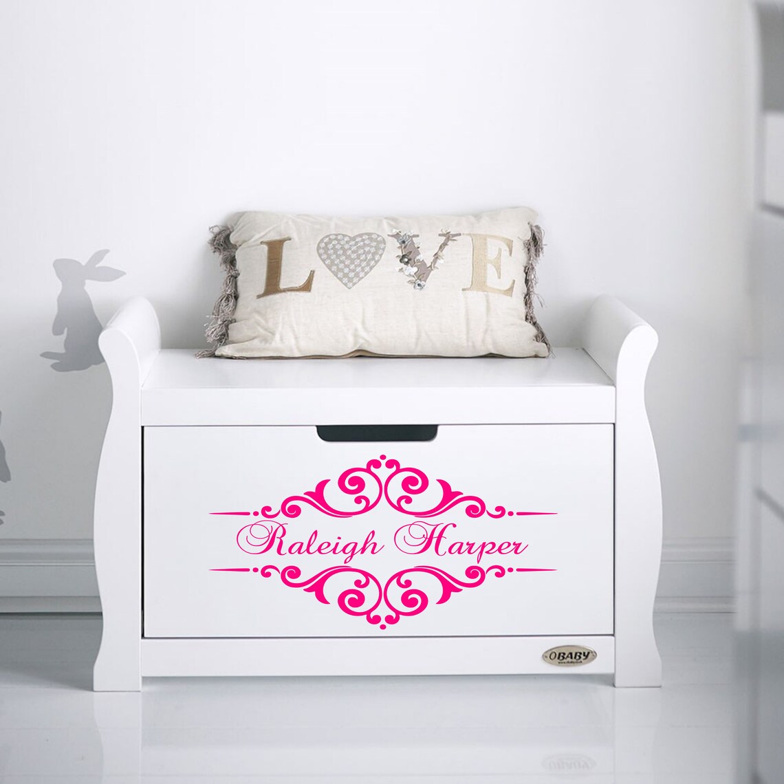 Toy Box Name Decal Nursery Decor Kids Room Decor Toy Box Etsy