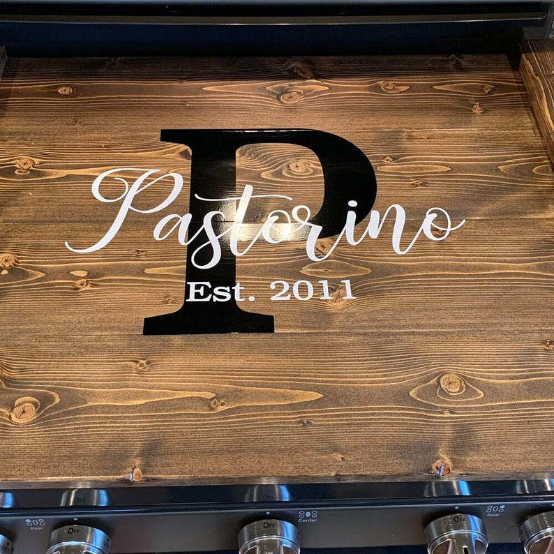 Noodle Board Decal Personalized Name Wreath Monogram Decal Family Last Name Decal Initial Wall Decal Front Door Decal DIY Wedding Sign Decal image 3