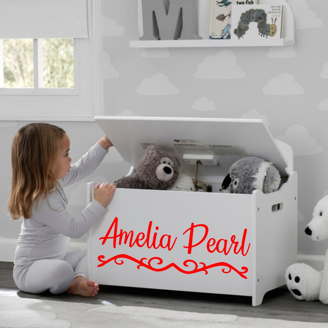 Toy Box Name Decal Nursery Decor Kids Room Decor Toy Box Name Sticker