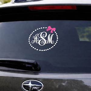 Personalized Name Decal | Monogram Decal | Monogram decal | Car decal for women | Personalized decal | gifts for her | Monogram bow