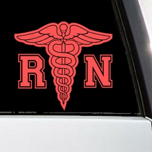 RN car decal nurse car decal Nurse gift Gifts for nurses Nurse car decal Doctor decal Nurse sticker RN Nurse Medical decal image 2