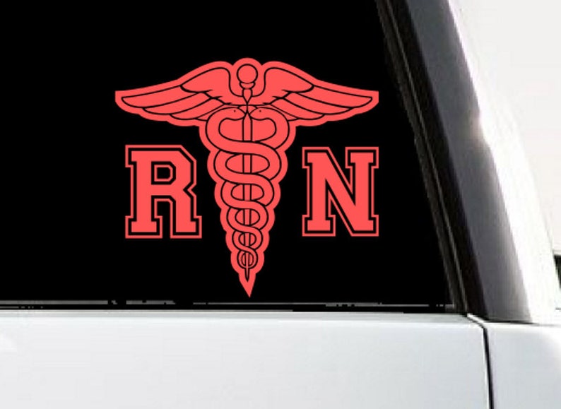 RN car decal nurse car decal Nurse gift Gifts for nurses Nurse car decal Doctor decal Nurse sticker RN Nurse Medical decal image 2