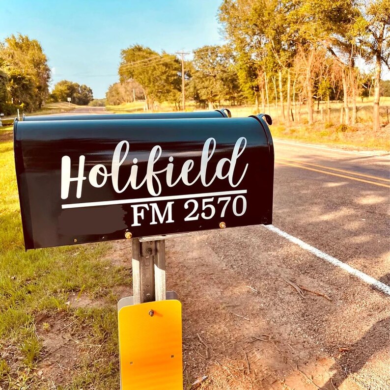 Calcomanía para buzón / Calcomanía personalizada para buzón / Calcomanía de dirección / Calcomanía con número de casa / Números de buzón / Monograma de buzón / Pegatinas para buzón / Buzón imagen 4