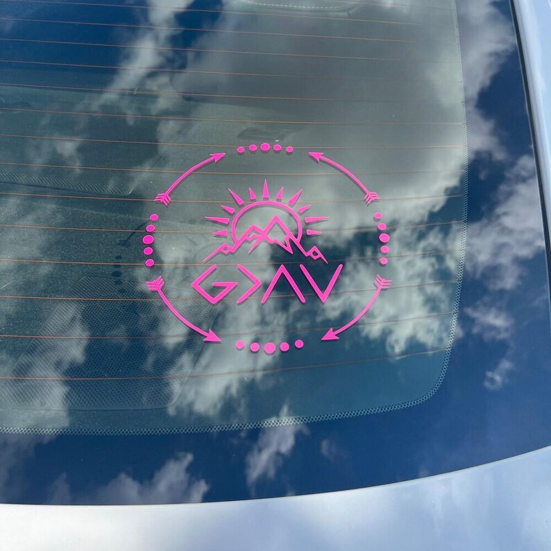 God Is Greater Than The Highs and the Lows Decal | Religious Decal | Christian Decal Car Decal | Laptop Decal | Inspirational Decal image 6