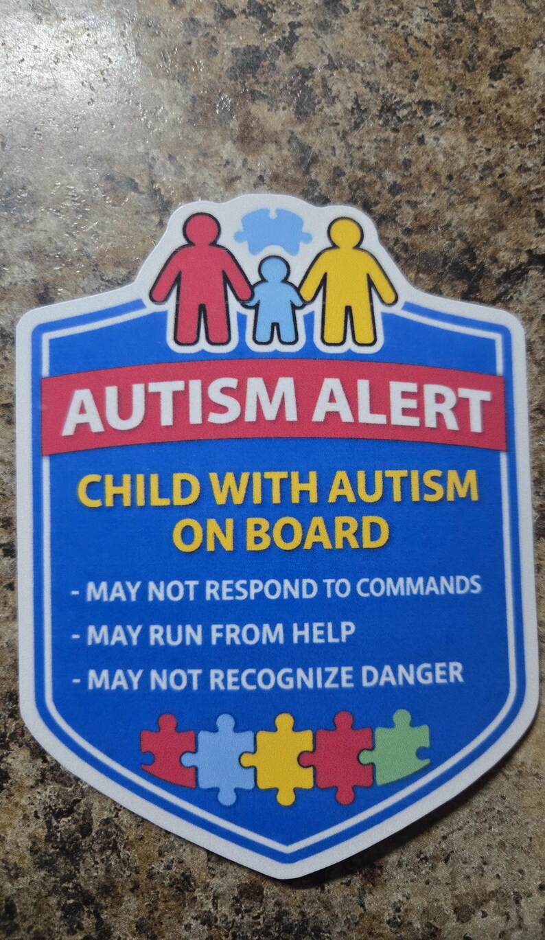 Autism on Board Car Decal | First Responder Safety Decal | Waterproof ...