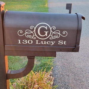 Mailbox Decal | Custom Mailbox Decal | Address Decal | House number decal | Mailbox Numbers | Mailbox Monogram | Mailbox Stickers | Mailbox image 3