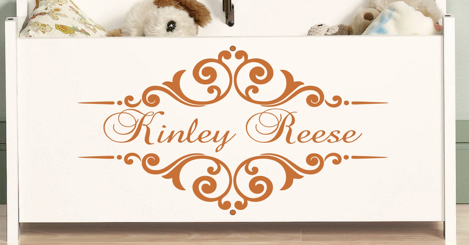 Toy Box Name Decal Nursery Decor Kids Room Decor Toy Box Etsy