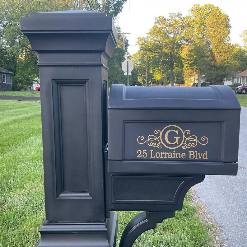 Mailbox Decal | Custom Mailbox Decal | Address Decal | House number decal | Mailbox Numbers | Mailbox Monogram | Mailbox Stickers | Mailbox image 5