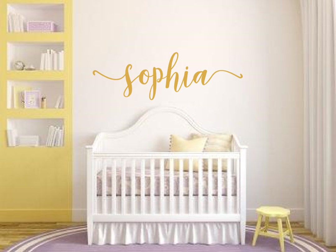 Personalized Name Wall Decal, Girl Nursery Decal, Girls Bedroom Decor ...