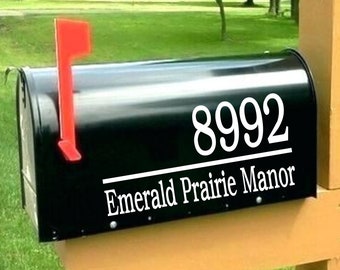 Custom Mailbox Decal | House Number, Street Address Sticker