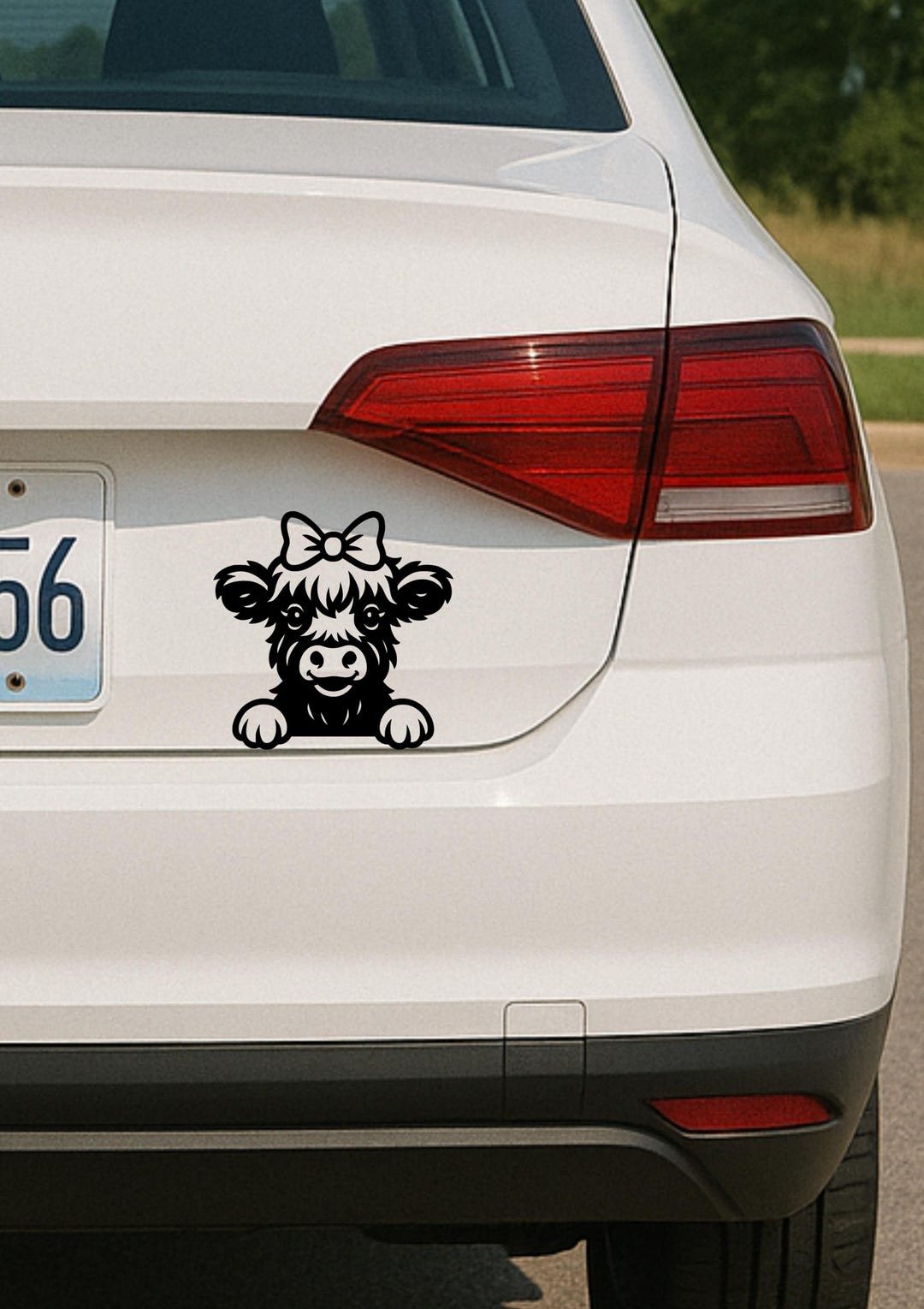 Highland Cow Vinyl Decal - Cow Decal for Trucks Bumper Sticker Window ...