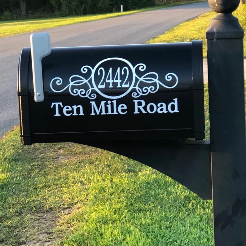 Mailbox Decal | Custom Mailbox Decal | Address Decal | House number decal | Mailbox Numbers | Mailbox Monogram | Mailbox Stickers | Mailbox image 2
