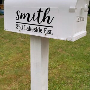 Calcomanía para buzón / Calcomanía personalizada para buzón / Calcomanía de dirección / Calcomanía con número de casa / Números de buzón / Monograma de buzón / Pegatinas para buzón / Buzón imagen 5