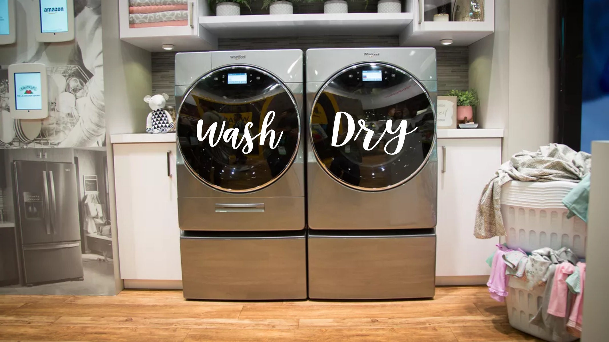 Wash and Dry Decal for Washer and Dryer Set of 2 Decals Etsy