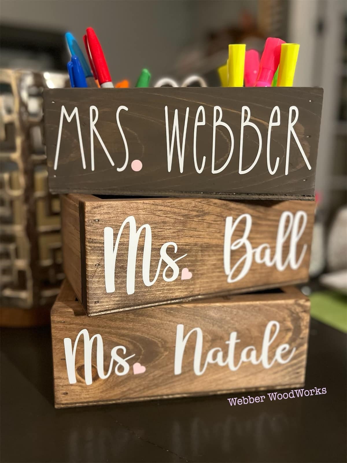 Wooden Teacher Pencil Box, Teacher Gift, Personalized Teacher Gift ...