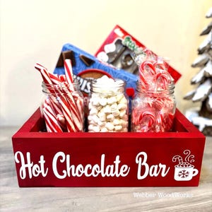 Hot Chocolate Bar box, Hot Chocolate snack box, Hot Chocolate gift box, Hot Chocolate tray, Hot Cocoa snack tray, Hot Cocoa Wooden box