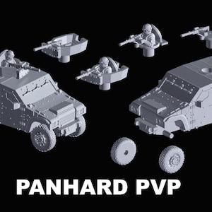 Panhard PVP French Recon Vehicle 1/100 scale, 3D Resin Printed Near Modern War Flames Of War Team Yankee