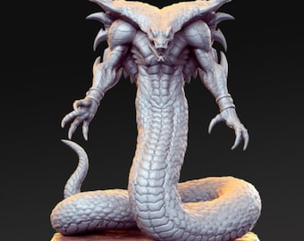 Vipeerath Snake man, Viper Monster, Egyptian Monster 32mm Miniatures Role Playing Table top games, Fantasy,Dungeons and Dragons 5E
