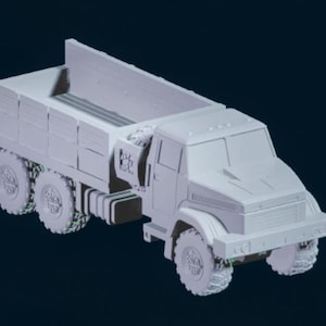 Kraz 6322 Truck  1/72 and 1/100 scale, 3D Resin Printed Near Modern War Flames Of War Team Yankee