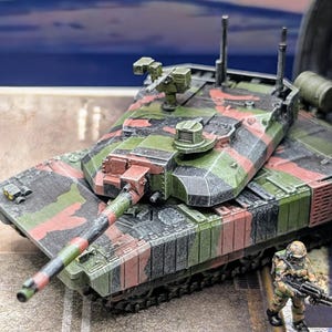 Leclerc XLR tank 1/100 scale, 3D Resin Printed Near Modern War Flames Of War Team Yankee