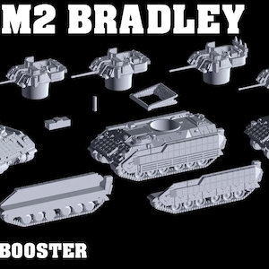 Ukraine M2 Bradley Fighting Vehicles 1/72 and 1/100 scale, 3D Resin Printed Near Modern War Flames Of War Team Yankee