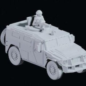 Russian TIGR Vehicle 1/72 and 1/100 scale, 3D Resin Printed Near Modern War Flames Of War Team Yankee