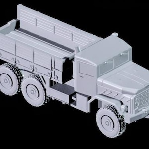 M923A2 Truck  1/72 and 1/100 scale, 3D Resin Printed Near Modern War Flames Of War Team Yankee