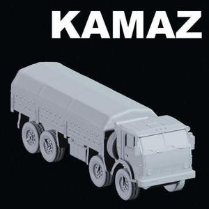 KAMAZ  6350 Truck  1/72 and 1/100 scale, 3D Resin Printed Near Modern War Flames Of War Team Yankee