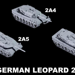 German and Canadian Leopard Tanks 1/100 scale, 3D Resin Printed Near Modern War Flames Of War Team Yankee