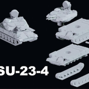 ZSU-23-4 AA Vehicle 1/72 and 1/100 scale, 3D Resin Printed Near Modern War Flames Of War Team Yankee