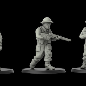 World War 2 British Soldiers and leaders 32mm, 1/100, 1/72 scale Miniatures Role Playing Table top games, World War Flames of war team yanke